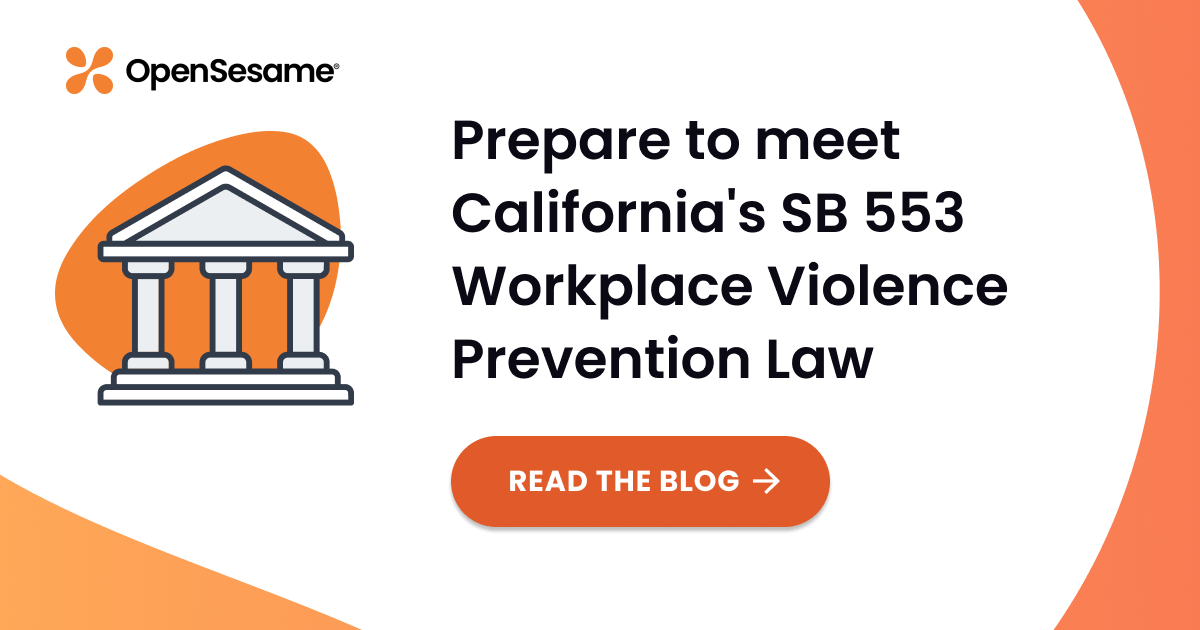 Prepare to Meet SB 553, California’s New Workplace Violence Prevention Law